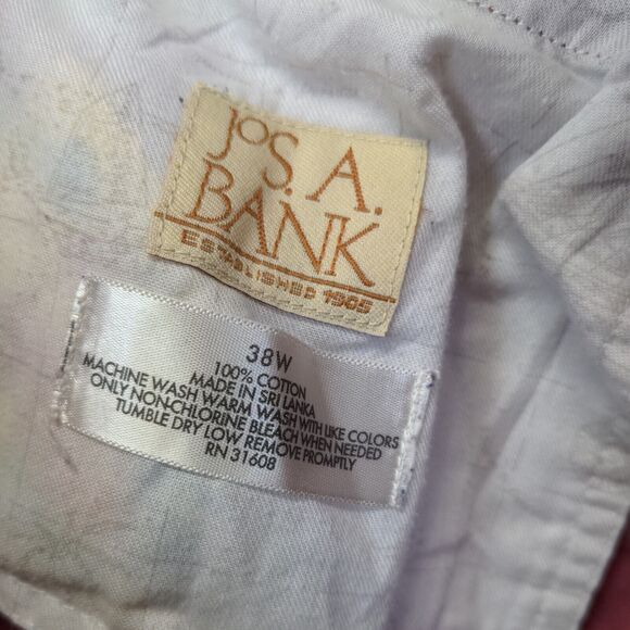 Jos. A. Bank Mens Chino Shorts Pink Size 38 Cotton Slash Pockets - Picture 11 of 11